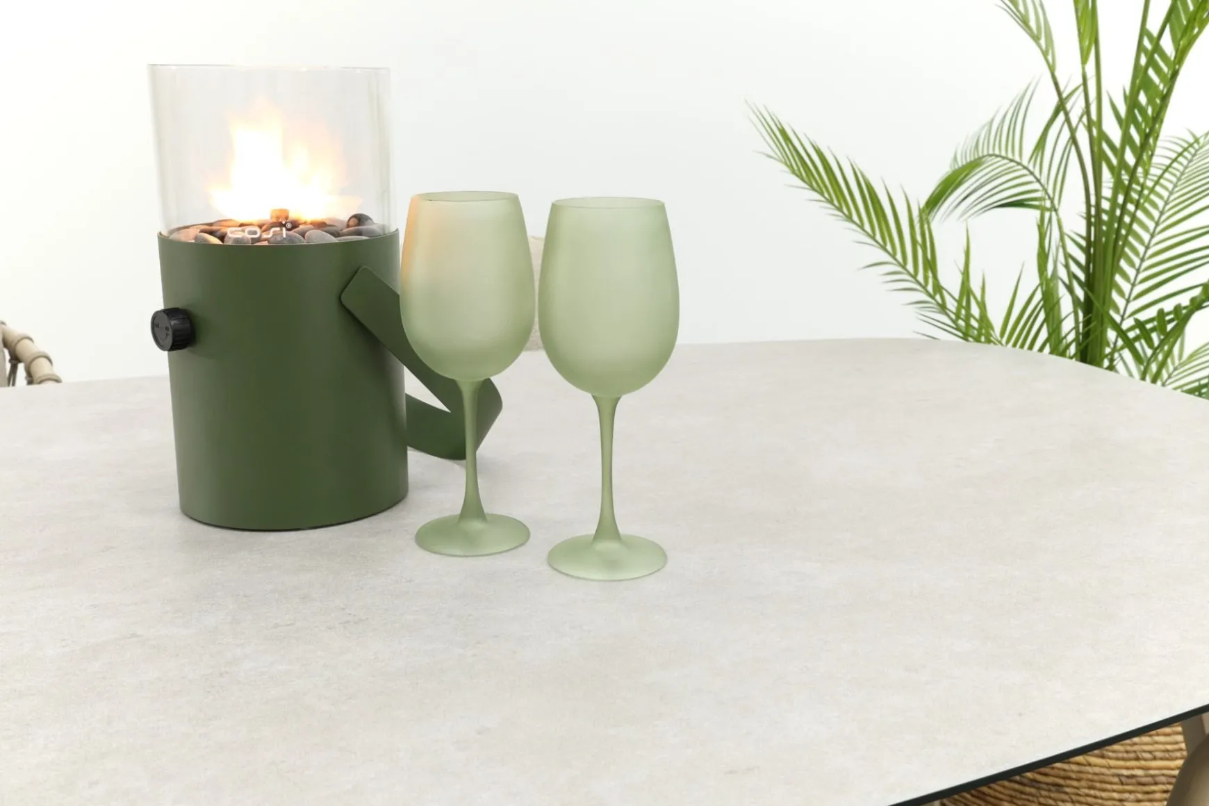Pisa/Taste Manolo Deens ovale 4-persoons tuinset 180x95 cm. - Latte