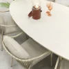 Pisa/Ventaro ovale tuinset voor 6 personen 240x115 cm. - Latte