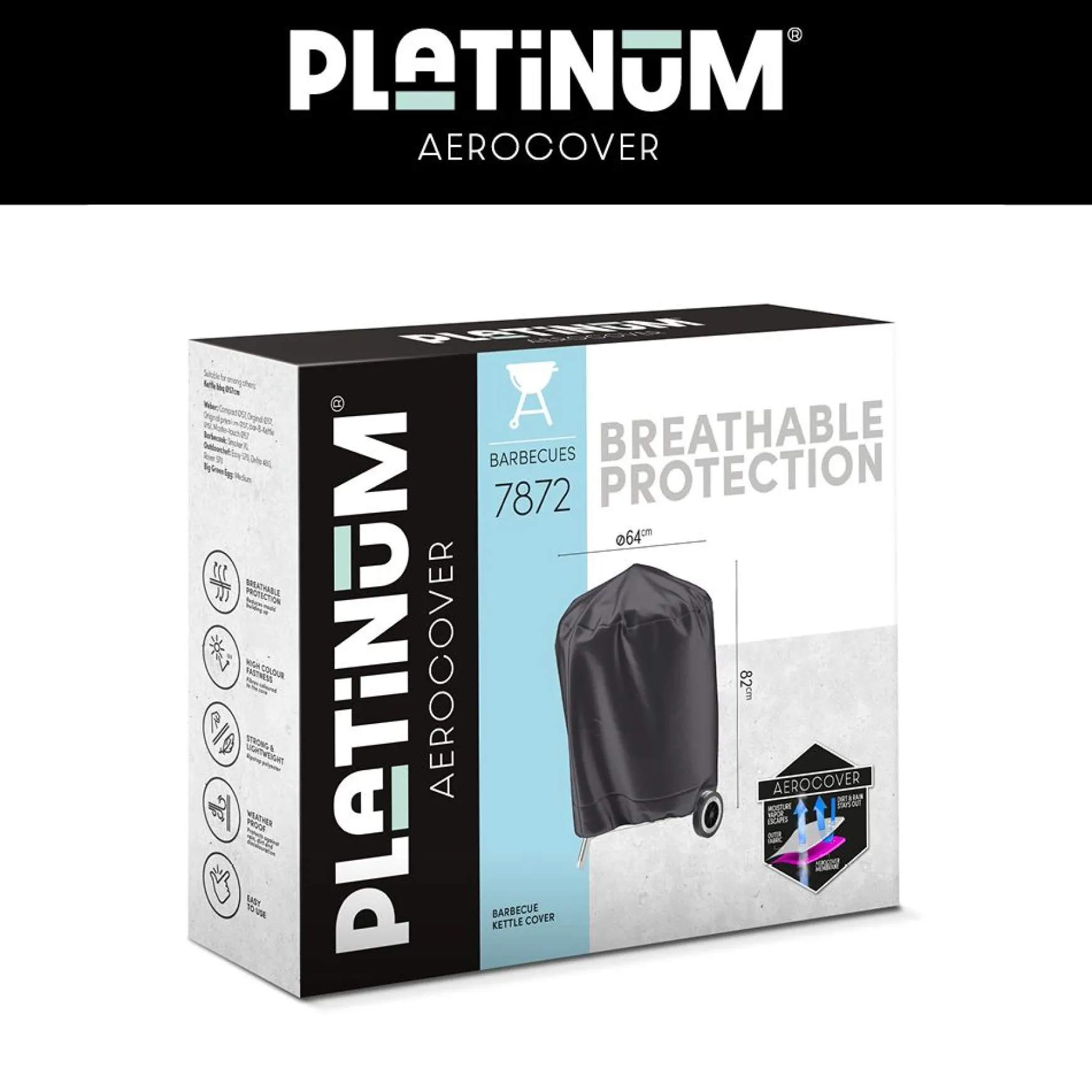 Platinum Aerocover barbecue beschermhoes - Ø64 cm.