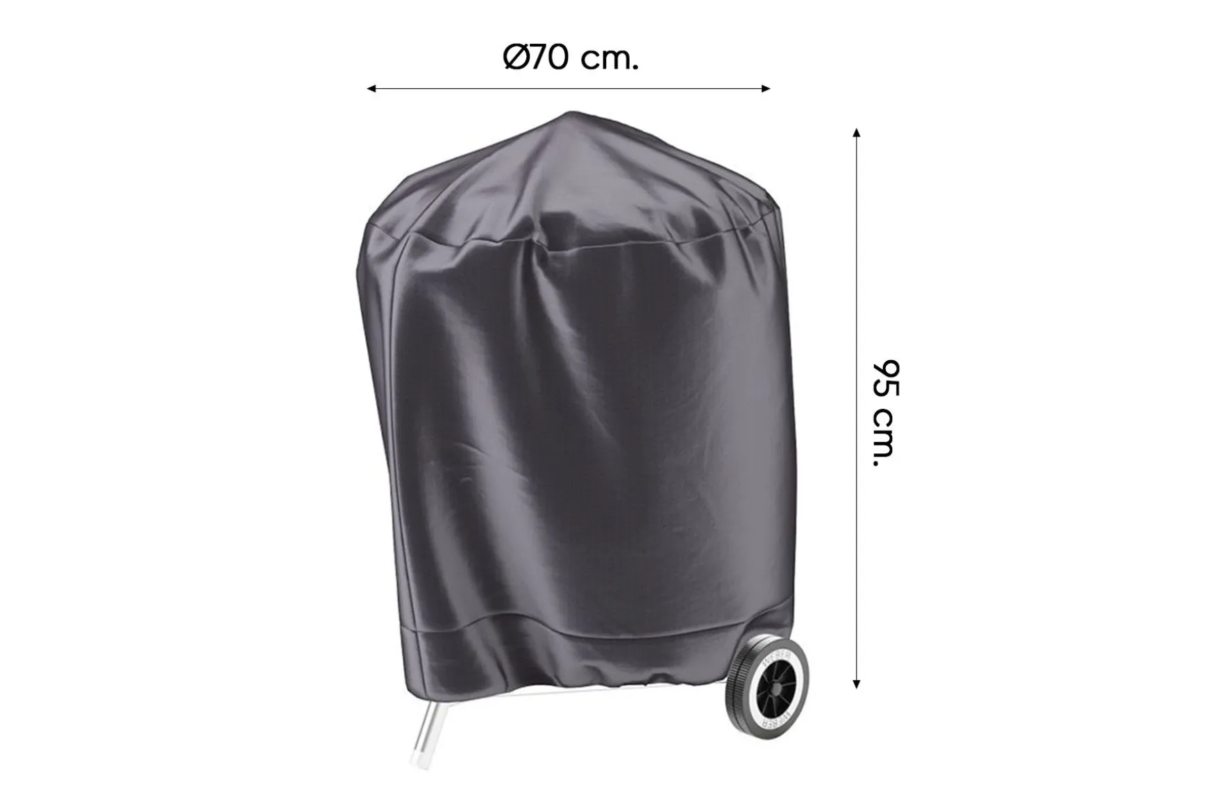 Platinum Aerocover barbecue beschermhoes - Ø70 cm.