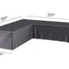 Platinum Aerocover loungesethoes L-vorm 220x220 cm.