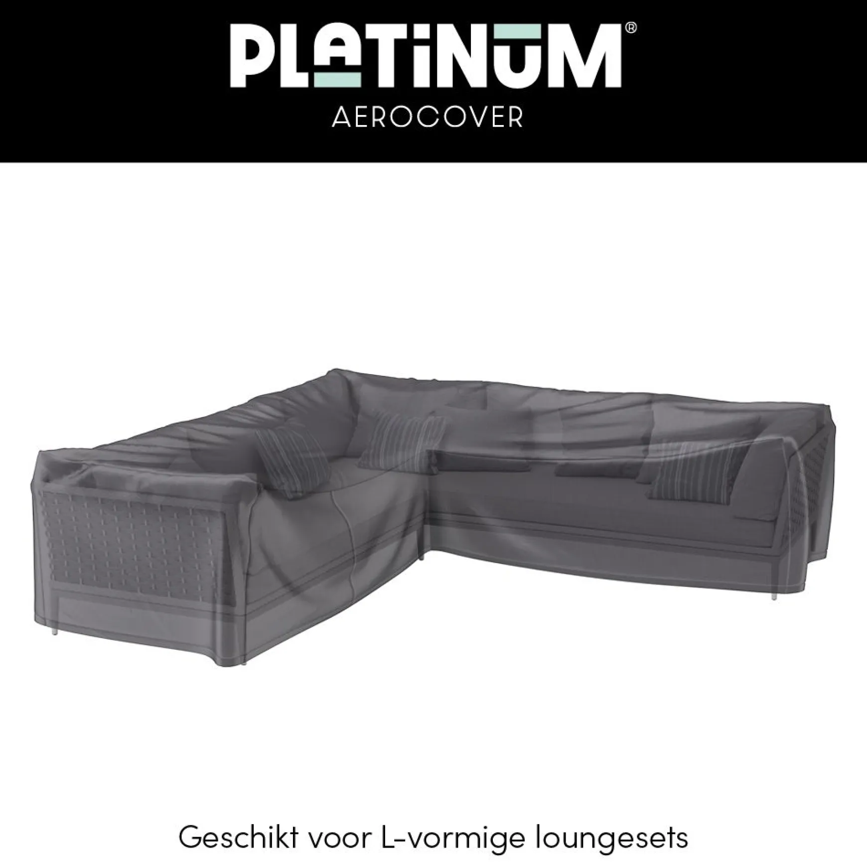 Platinum Aerocover loungesethoes L-vorm 220x220 cm.