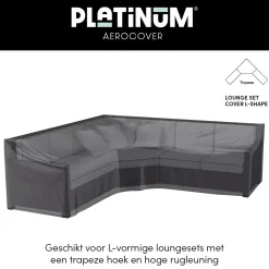 Platinum Aerocover loungesethoes 255x255x90x65 cm - L-vorm trapeze