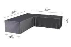Platinum Aerocover loungesethoes L-vorm 300x300 cm.