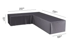 Platinum Aerocover loungesethoes L-vorm 330x255 cm - Links