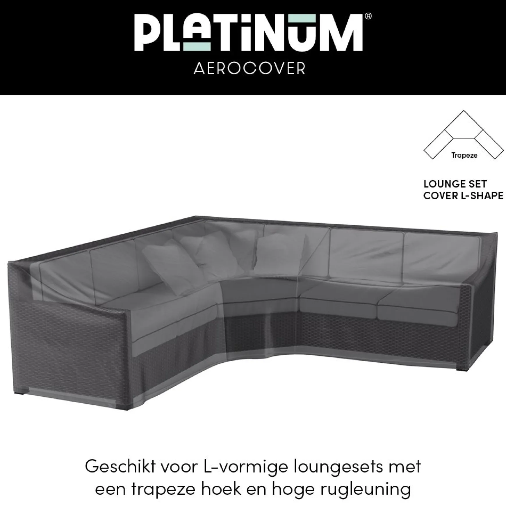 Platinum Aerocover loungesethoes 270x270x90x65 cm - L- vorm trapeze