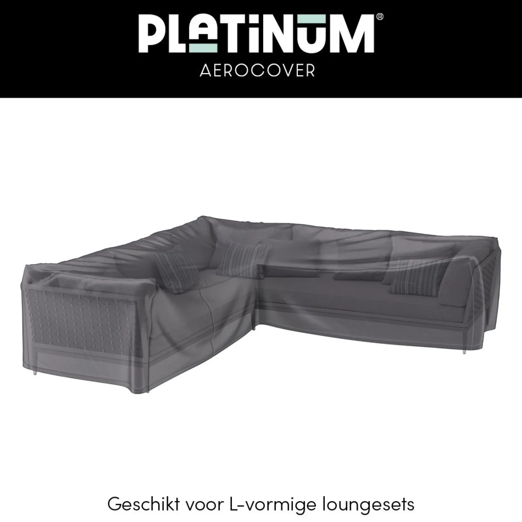 Platinum Aerocover loungesethoes L-vorm 355x275 cm - Rechts
