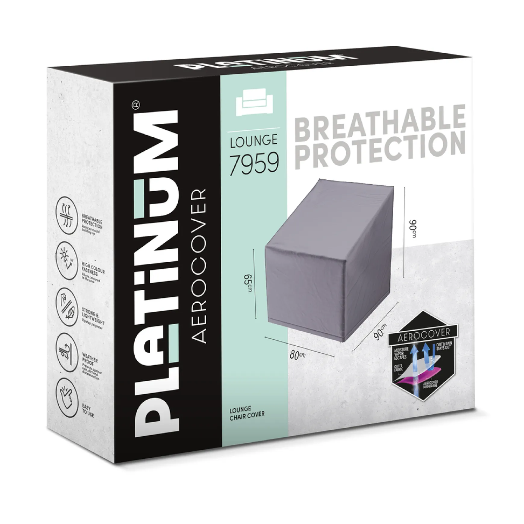 Platinum Aerocover loungestoel hoes 80x90x65 cm.