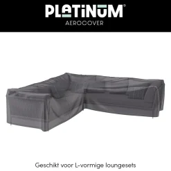 Platinum Aerocover L vormige loungesethoes 370x370x70h cm.