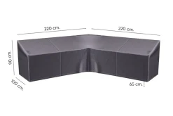 Platinum Aerocover L-vormige lounge-dininghoes - 220x220x65/90 cm.