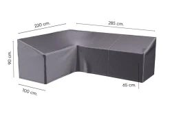 Platinum Aerocover L-vorm lounge-dininghoes 285x220x100xh65/90 cm. - Links