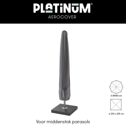 Platinum Aerocover parasolhoes voor stokparasol - 165x25/35 cm.