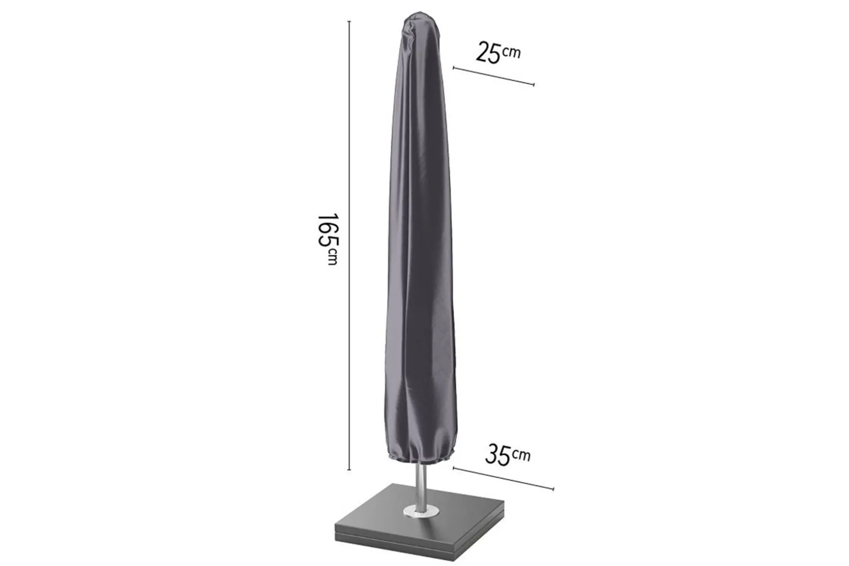 Platinum Aerocover parasolhoes voor stokparasol - 165x25/35 cm.