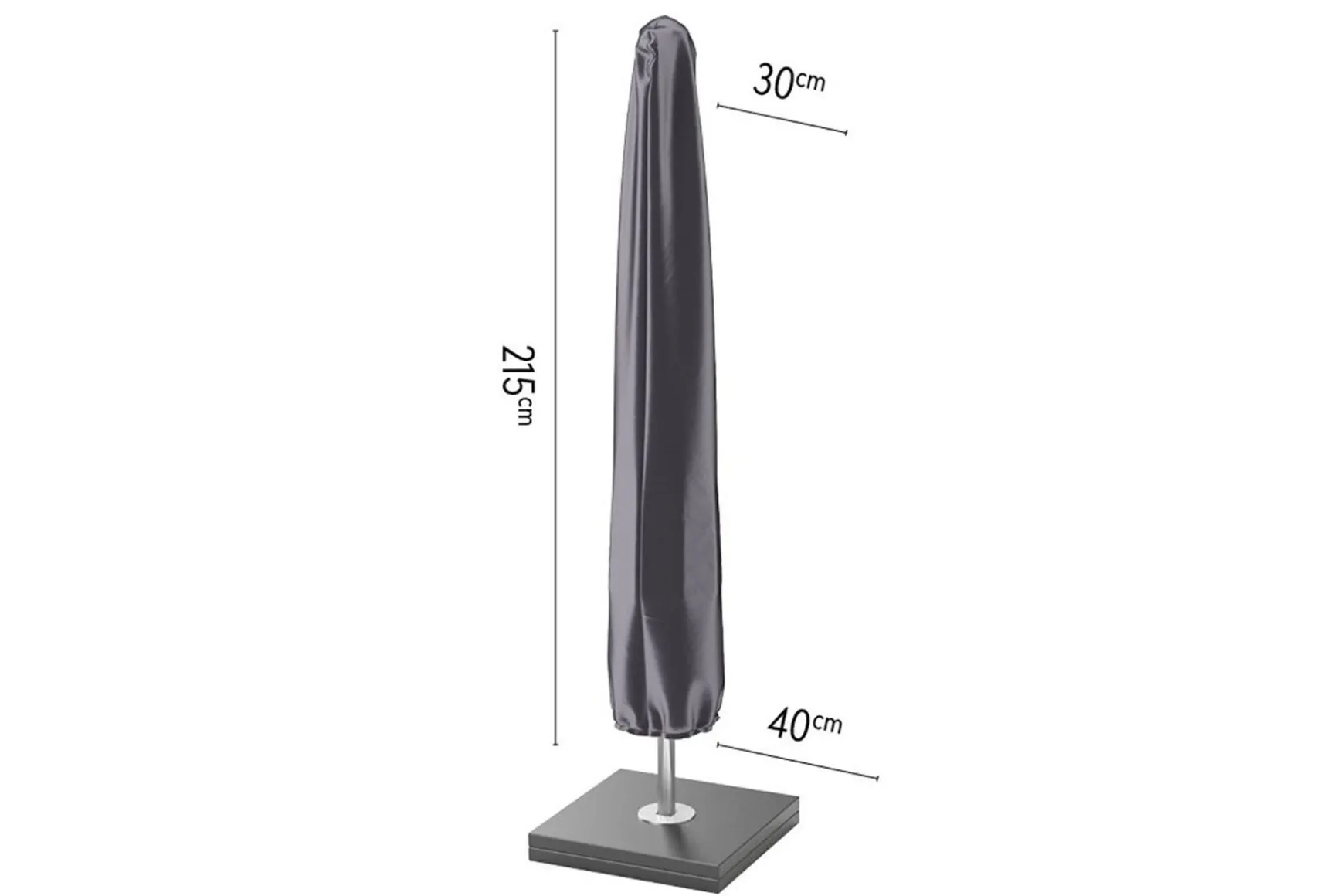 Platinum Aerocover parasolhoes voor stokparasol - 215x30/40 cm.