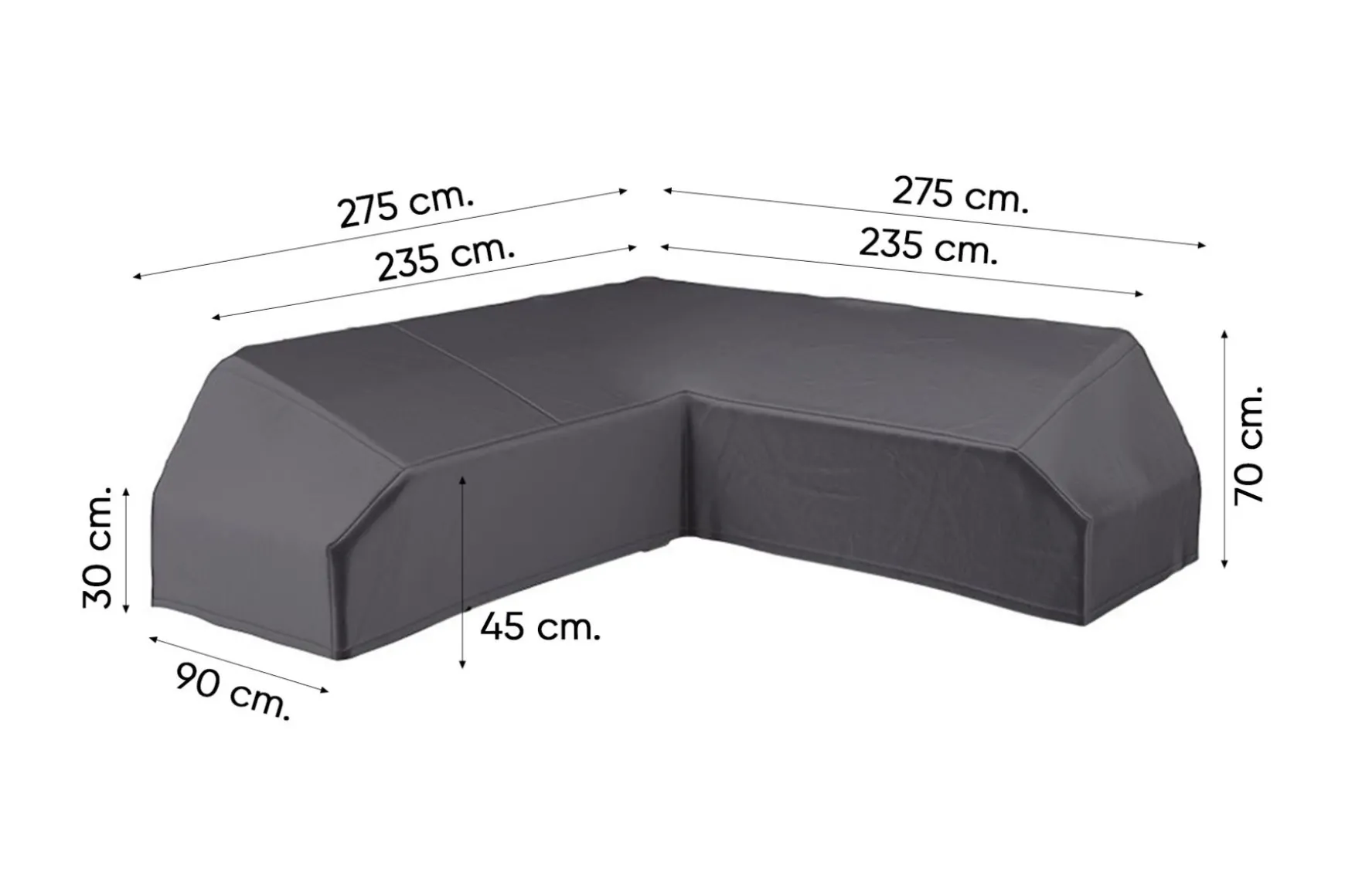 Platinum Aerocover platform loungesethoes 275x275 cm.