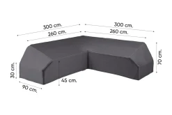 Platinum Aerocover platform loungesethoes 300x300 cm.