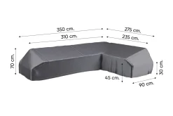 Platinum Aerocover platform loungesethoes 350x275 cm - Rechts