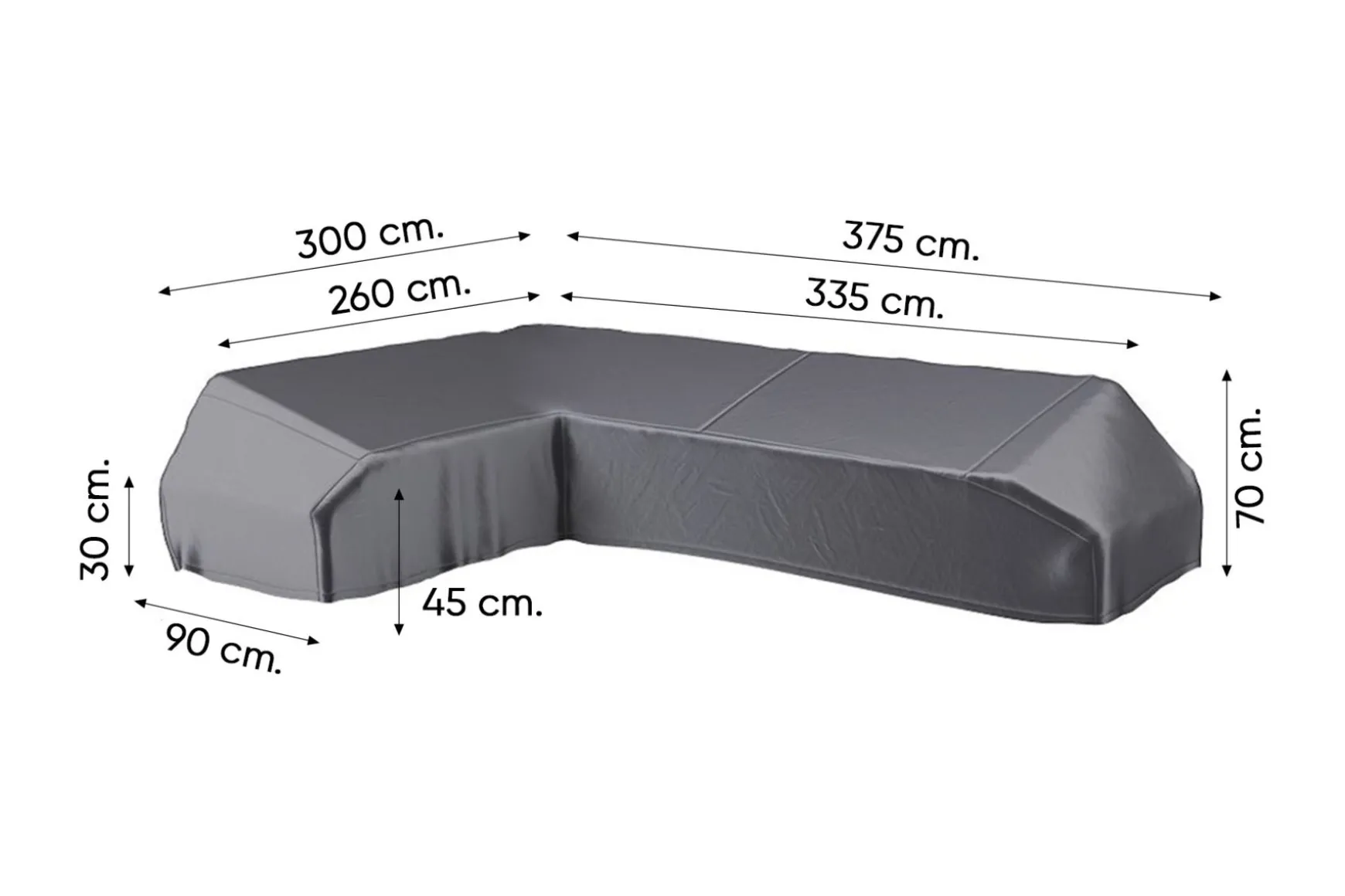 Platinum Aerocover platform loungesethoes 375x300 cm - Links