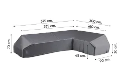 Platinum Aerocover platform loungesethoes 375x300 cm - Rechts
