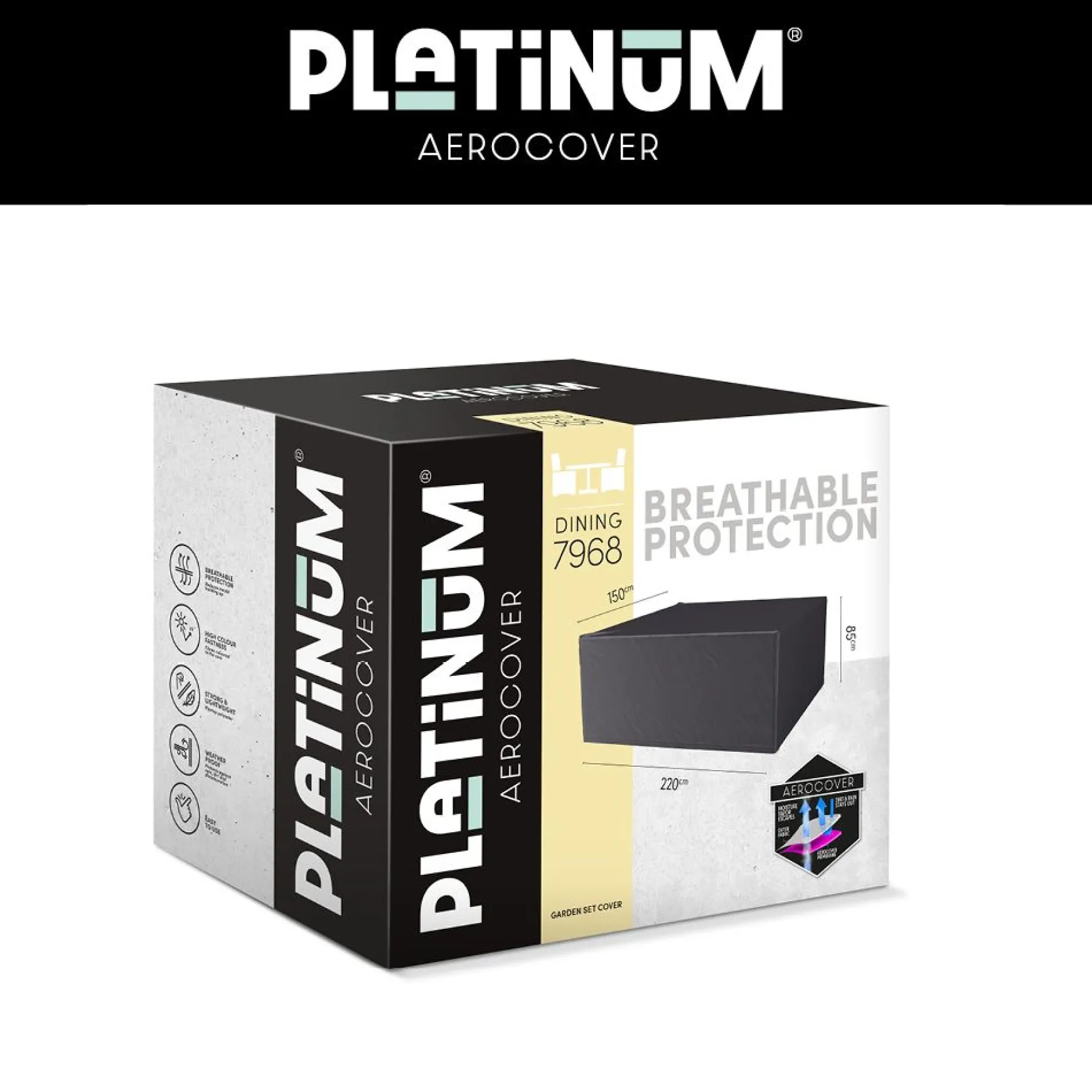 Platinum Aerocover tuinsethoes - 220x150x85 cm.