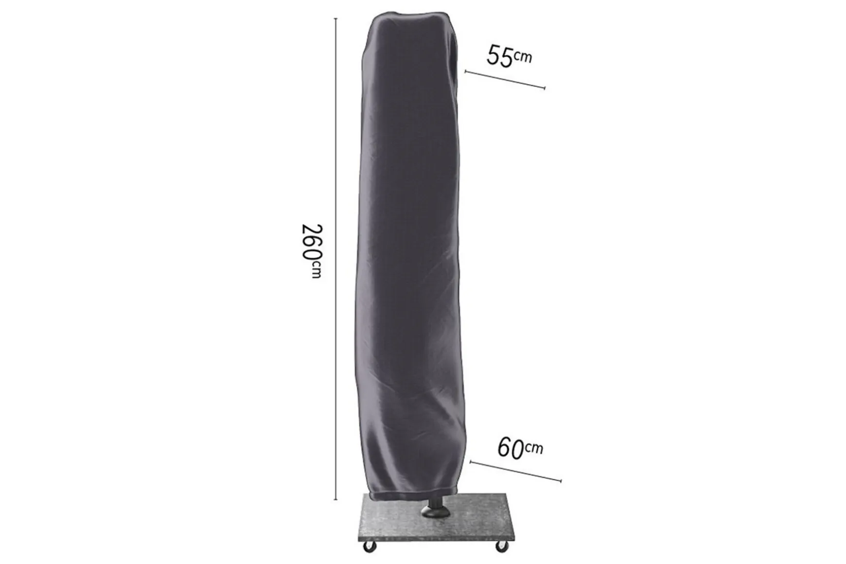 Platinum Aerocover zweefparasolhoes 260x55/60 cm.