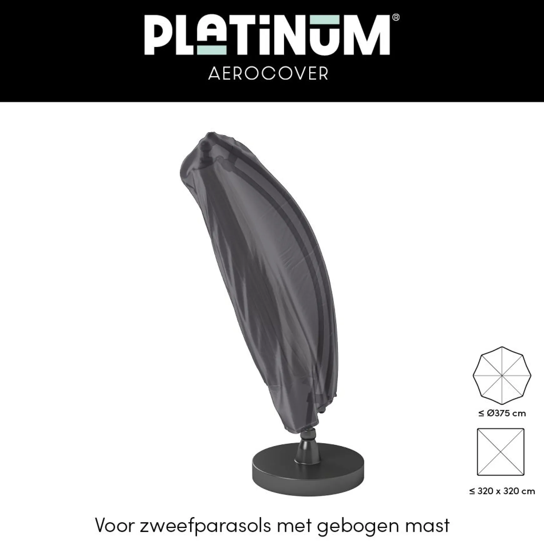 Platinum Aerocover zweefparasolhoes 250x85 cm.