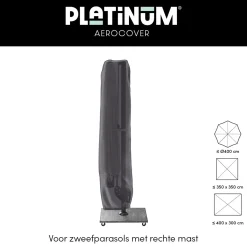 Platinum Aerocover zweefparasolhoes 292x60/65 cm.