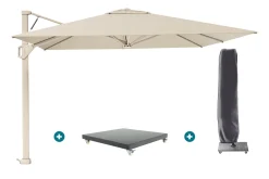 Platinum Beaufort Premium 3,2x3,2 m - Champagne Sandstone met Marbella voet en hoes