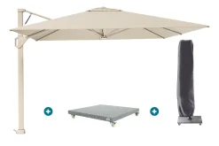 Platinum Beaufort Premium 3,2x3,2 m - Champagne Sandstone met voet en hoes