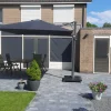 Platinum Beaufort zweefparasol premium 3,2x3,2 m. - Faded black