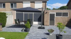 Platinum Beaufort zweefparasol premium 3,2x3,2 m. - Faded black