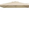 Platinum Challenger parasol Premium T2 3x3 m - Champagne Sandstone - met vulbare parasolvoet en hoes