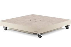 Platinum Challenger parasol Premium T2 3x3 m - Champagne Sandstone - met vulbare parasolvoet en hoes
