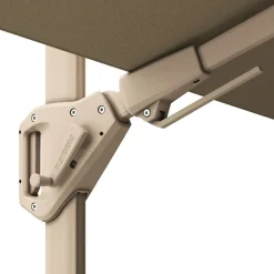 Platinum Challenger parasol Premium T2 3x3 m - Champagne Sandstone - met vulbare parasolvoet en hoes