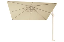 Platinum Challenger parasol Premium T2 3x3 m - Champagne Sandstone - met vulbare parasolvoet en hoes