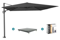 Platinum Challenger Premium T1 4x3 m - Faded Black met Marbella voet + hoes