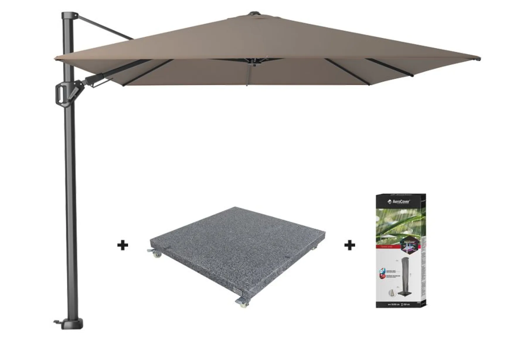 Platinum Challenger Premium T2 3.5x2.6 m - Havanna Taupe met voet en hoes