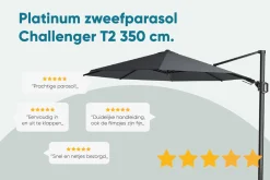Platinum Challenger Premium T2 3.5 Rond - Havanna Taupe met voet en hoes