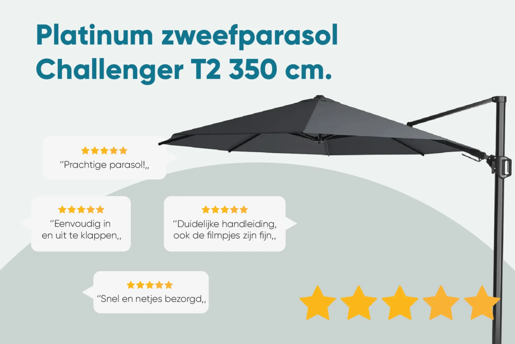 Platinum Challenger Premium T2 3.5 Rond - Havanna Taupe met voet en hoes