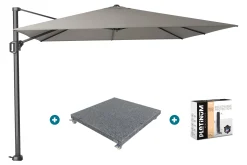Platinum Challenger Premium T1 3x3 m - Manhattan Grey met voet en hoes