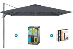 Platinum Challenger Premium T1 3.5x3.5 m - Faded Black met ingraafvoet en hoes