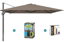 Platinum Challenger Premium T1 3.5x3.5 m - Havanna Taupe met ingraafvoet en hoes