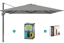Platinum Challenger Premium T1 3.5x3.5 m - Manhattan Grey met ingraafvoet en hoes