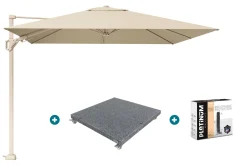 Platinum Challenger Premium T2 3x3 m Champagne Sandstone - met voet en hoes