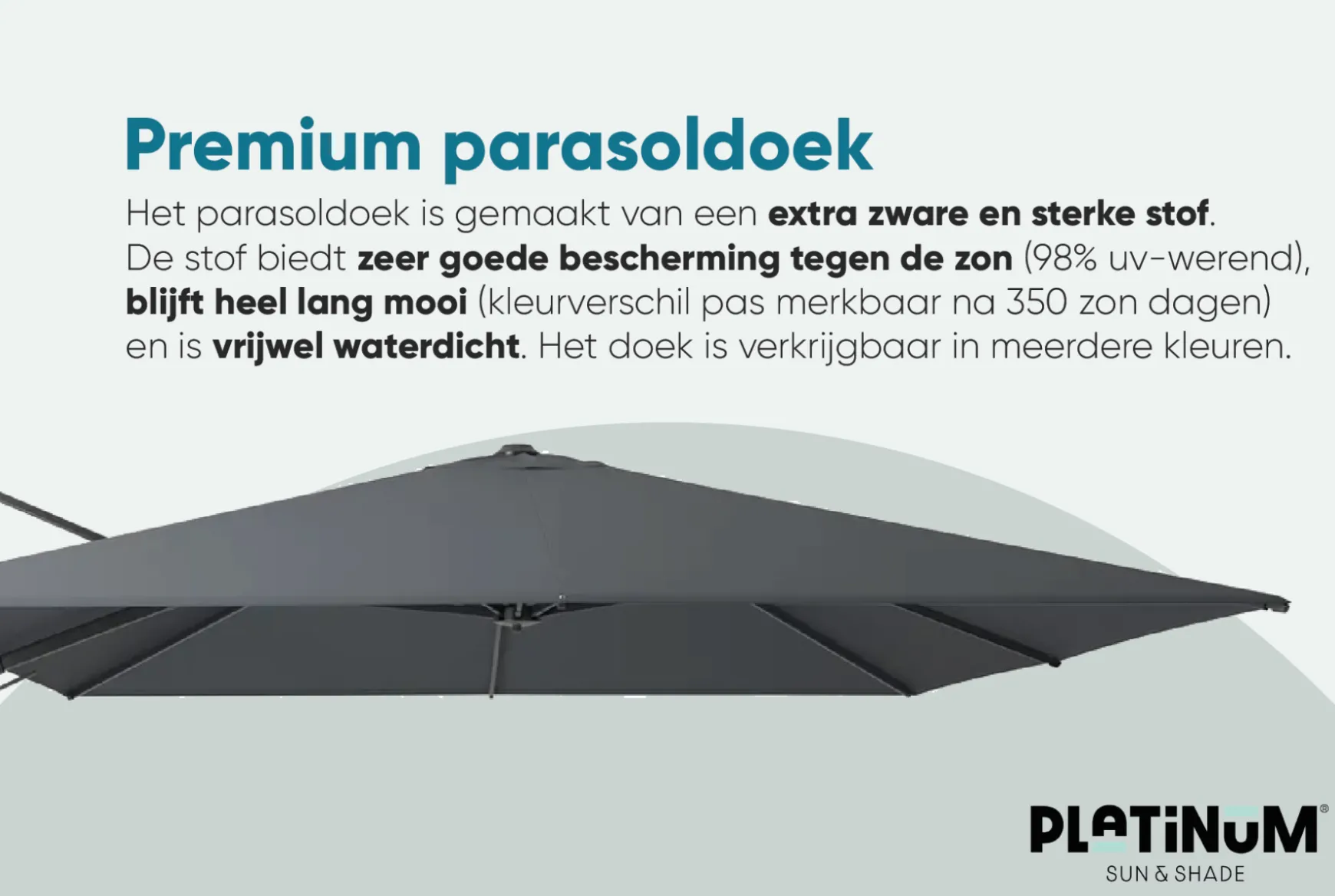 Platinum Challenger Premium T2 3.5x2.6 m - Faded Black met ingraafvoet en hoes