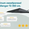 Platinum Challenger Premium T2 3.5 Rond - Champagne Teak met voet en hoes