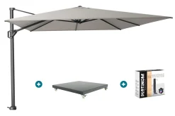 Platinum Challenger Premium T1 4x3 m - Manhattan Grey met Marbella voet + hoes