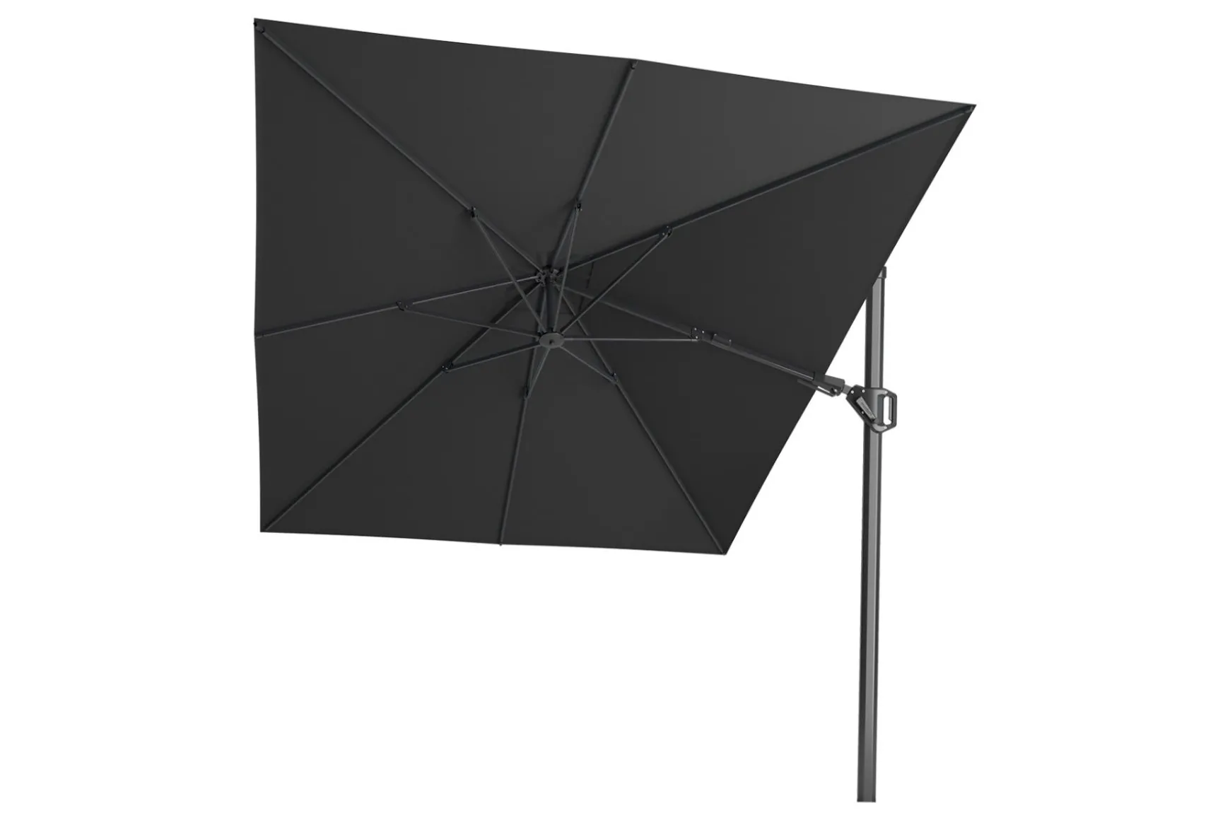 Platinum Challenger rechthoek Zweefparasol T2 Premium - 3,5 x 2,6 m. - Faded black