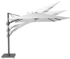 Platinum Challenger rechthoek zweefparasol T2 Premium - 3,5 x 2,6 m. - Havanna