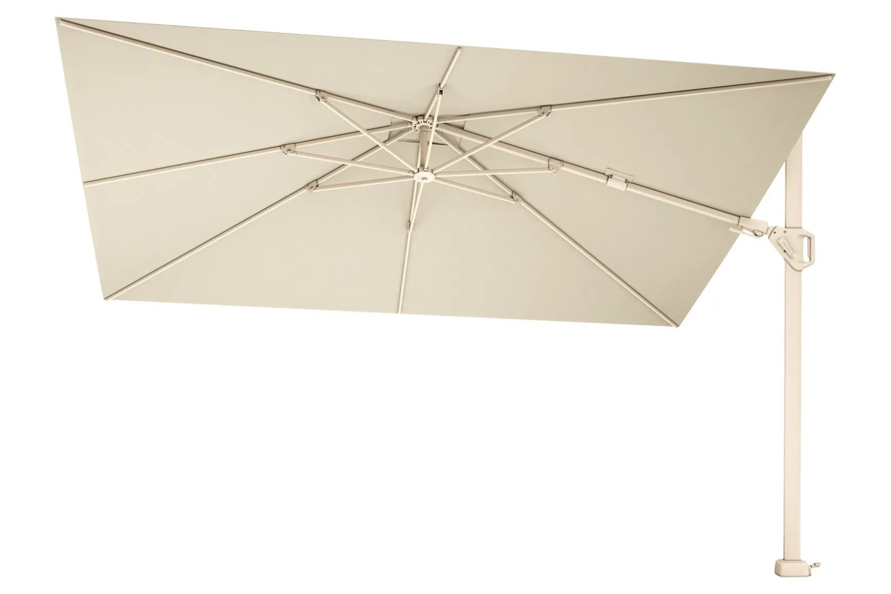 Platinum Challenger rechthoek zweefparasol T2 Premium - 2,6 x 3,5 m. - Sand Champagne